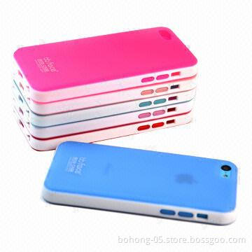 Cover for iPhone 5C, Made of TPU and PC, with Water Sets, Various Colors are Available